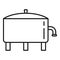 Milk factory tank icon, outline style