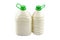 Daily milk filled in a hygienic environment. Daily milk. Milk plastic bottle isolated on white.