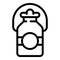 Milk gallon icon, outline style