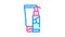 milk and hair emulsion color icon animation