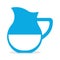 Milk jug icon. Dairy product for breakfast. Fresh liquid