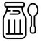 Milk juice cream icon, outline style