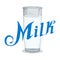 Milk logo. Healthy drink. Lettering.