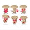 Milk mashroom cartoon character with love cute emoticon