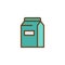 Milk packet filled outline icon