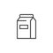 Milk packet outline icon