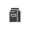 Milk packet vector icon