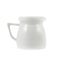 Milk pitcher white ceramic ewer isolated