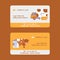 Milk production farmers market and agriculture vector business card. Cartoon farm cow, milky products, milkmans car