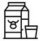 Milk protein icon, outline style