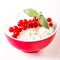 Milk rice and redcurrants