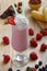 Milk shakes with strawberries