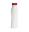 Milk or shampoo plastic bottle with red cap