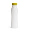 Milk or shampoo plastic bottle with yellow cap