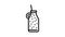 milk smoothie fruit juice food line icon animation