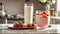 Milk smoothie with strawberries recipe kitchen refreshment morning breakfast