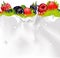 Milk Splash Background, Fruit Berries And green Grass