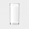 Milk in a transparent glass mock up. Tall glass with beverage. Vector illustration.
