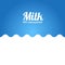 Milk Wave Background. Label Concept. Vector