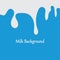 Milk White Liquid Dripping Blue Background Illustrations & Vectors