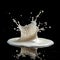 Milk white splash flow background