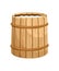 Milk wooden barrel isolated vector icon