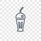 Milkshake concept vector linear icon isolated on transparent background, Milkshake concept transparency logo in outline style