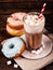 Milkshake and donuts