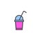 Milkshake filled outline icon