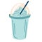 Milkshake. Fresh, milk dairy product. Drink in a jar. Delicious and healthy protein drink. Plastic cup with lid and straw. Vector