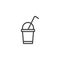 Milkshake outline icon