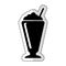 Milkshake silhouette isolated icon