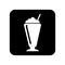 Milkshake silhouette isolated icon