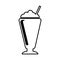 Milkshake silhouette isolated icon