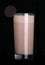 Milkshakes chocolate flavor ice cream isolated on black