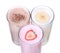 Milkshakes chocolate flavor ice cream set collection isolated