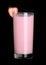 Milkshakes strawberry flavor ice cream isolated on black