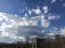 Milky clouds over the Schonbrunn gardens