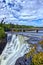 Milky water flowing down the main falls - Kakabeka Falls, Thunder Bay, ON, Canada