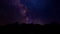 The Milky Way Appears From Behind The Trees. Perseid Meteor Shower Bristlecone Milky Way Timelapse. Night sky animation