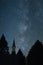 Milky Way with church steeple from Yosemite Valley