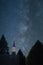 Milky Way with church steeple from Yosemite Valley