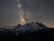Milky Way Galaxy behind Mount Rainier
