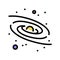 milky way galaxy color icon vector illustration
