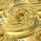 The Milky Way galaxy. Golden seamless texture of a swirling vortex with a center. Gold background with a twisted pattern