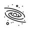 milky way galaxy line icon vector illustration