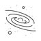 milky way galaxy line icon vector illustration