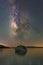 Milky Way Galaxy over Bonsai Rock, Lake Tahoe.