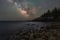 Milky Way Galaxy over Boulder Beach in Maine