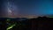 Milky Way galaxy over picturesque rock formation